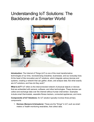Understanding IoT Solutions