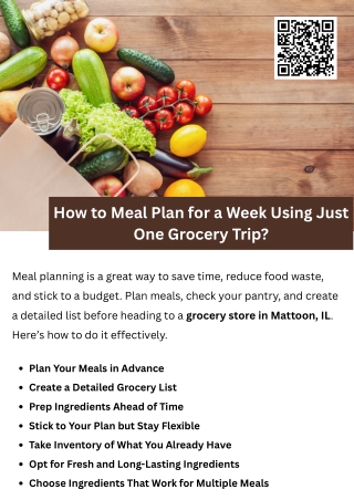 How to Meal Plan for a Week Using Just One Grocery Trip?