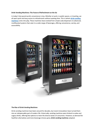 Drink Vending Machines