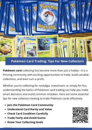 pok mon card trading tips for new collectors