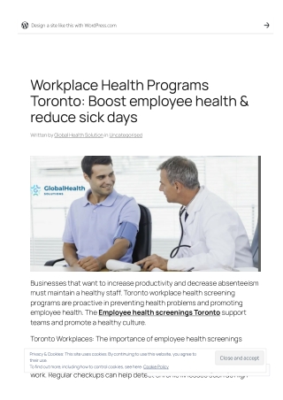 Workplace Health Programs Toronto Boost employee health & reduce sick days