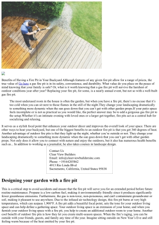 Benefits of Having a Fire Pit in Your Backyard