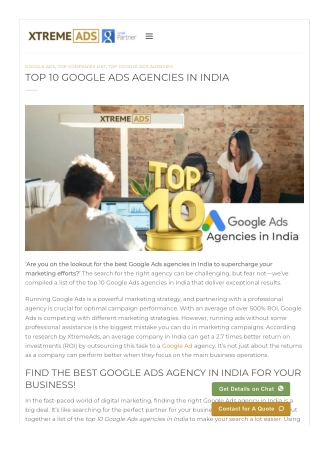 Top 10 Google Ads Agencies in India