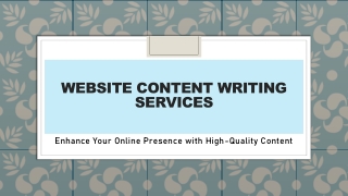website content writing services