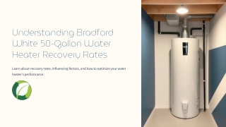 What is the recovery rate of a Bradford White 50-gallon water heater?