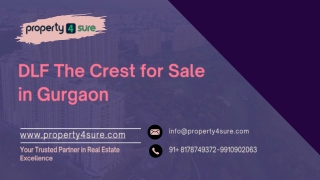 DLF The Crest in Gurgaon for Sale – Luxury 3 & 4 BHK Apartments by Property4Sure
