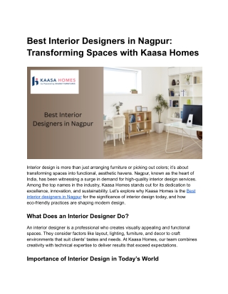 Best Interior Designers in Nagpur