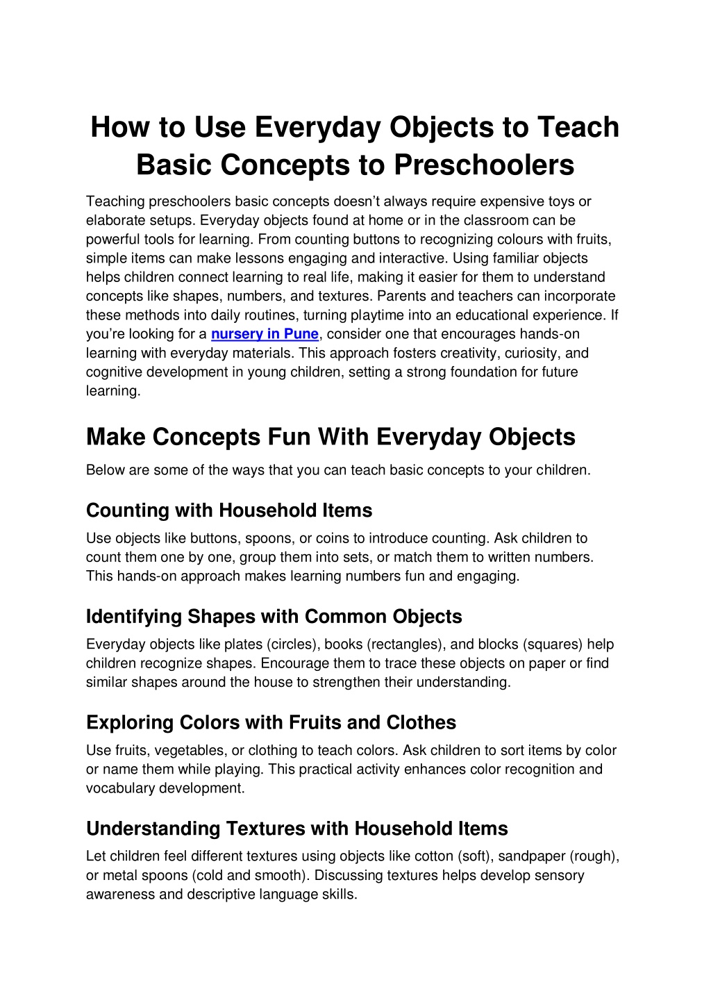 PPT - How to Use Everyday Objects to Teach Basic Concepts to ...