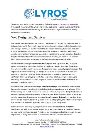 transform your online presence with lyros