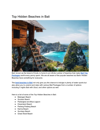 top hidden beaches in bali