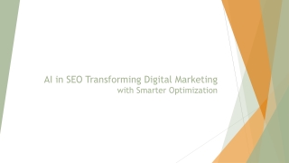 AI in SEO Transforming Digital Marketing with Smarter