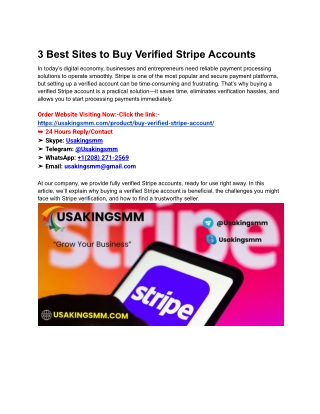 3 Best Sites to Buy Verified Stripe Accounts