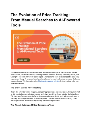The Evolution of Price Tracking_ From Manual Searches to AI-Powered Tools