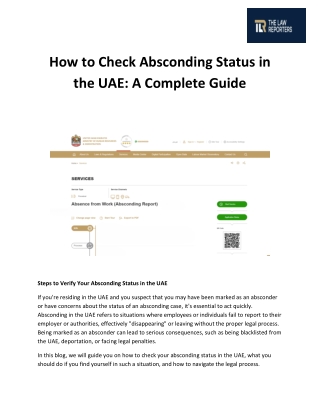 how to check absconding status