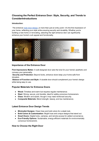 Brass main door design | Front door Embellishment - Artisticks