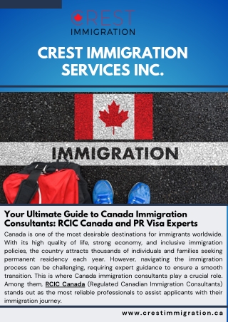 Your Ultimate Guide to Canada Immigration Consultants RCIC Canada and PR Visa Experts