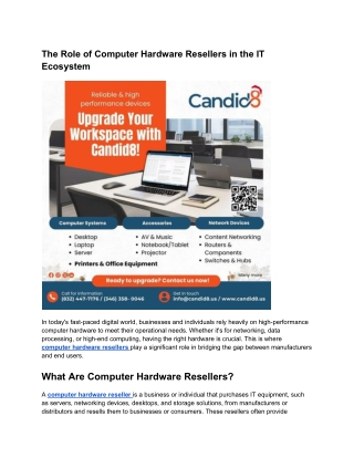 The Role of Computer Hardware Resellers in the IT Ecosystem (1)