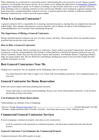 The Ultimate Guide to General Contractor Cost Estimates