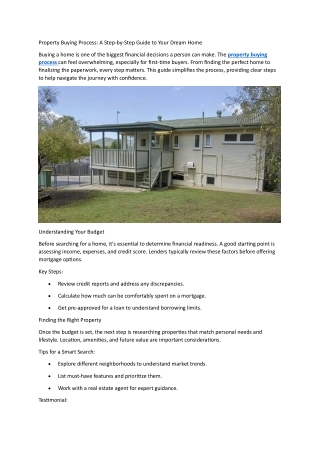 property buying process a step by step guide