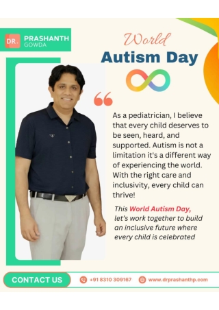 World Autism Day_Dr Prashanth Gowda_Best Pediatrician in HSR Layout