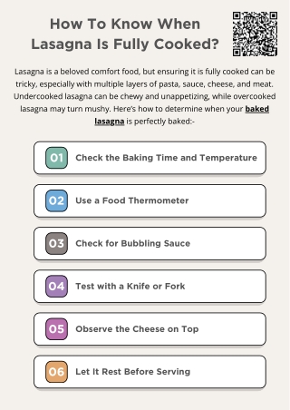 how to know when lasagna is fully cooked