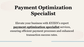 Payment Optimization Specialist
