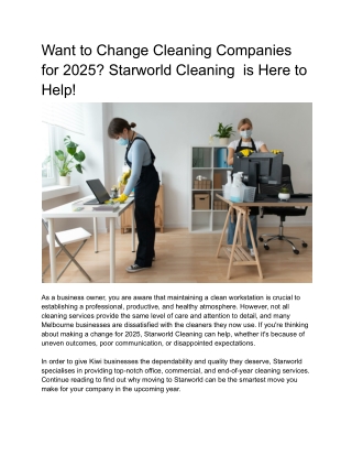 Want to Change Cleaning Companies for 2025_ Starworld Cleaning is Here to Help!