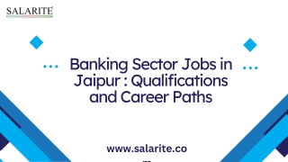 banking sector jobs in jaipur qualifications
