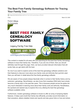 The Best Free Family Genealogy Software