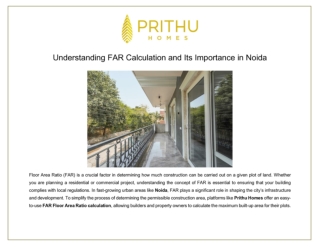 Understanding FAR Calculation and Its Importance in Noida