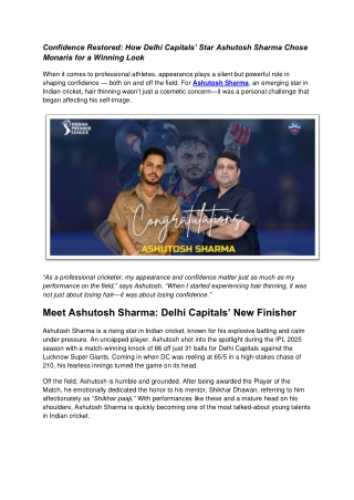 From Pitch to Perfection_ Ashutosh Sharma’s Hair Transformation at Monaris