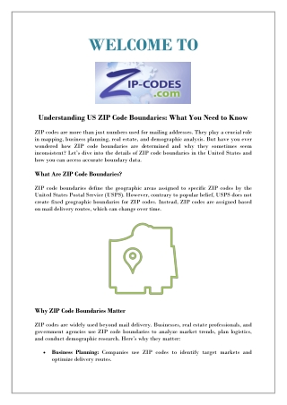 Accurate ZIP Code Boundaries for GIS and Mapping