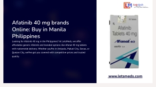 Buy Afatinib 40 mg brands Online in Manila Philippines