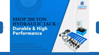 Shop 200 Ton Hydraulic Jack Durable & High Performa