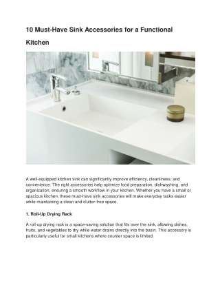10 must have sink accessories for a functional