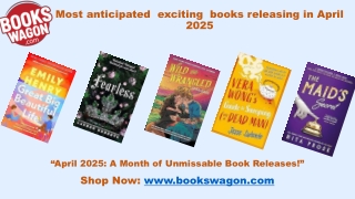 Must-read most anticipated books releasing in April 2025