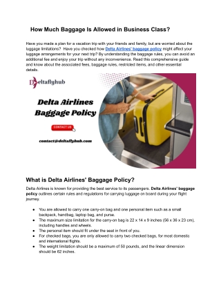 Understanding Delta Airlines Baggage Fees: A Guide