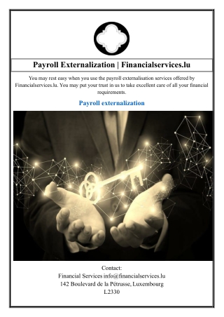 payroll externalization financialservices lu