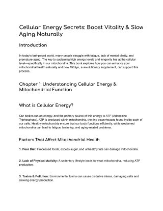 Cellular Energy Secrets- Boost Vitality & Slow Aging Naturally