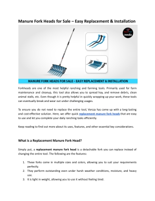 manure fork heads for sale easy replacement