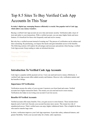 Buy Verified Cash App Accounts