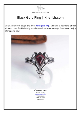Black Gold Ring | Kherish.com