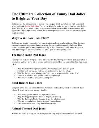 funny dad jokes