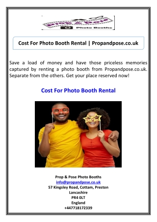 Cost For Photo Booth Rental Propandpose.co.uk