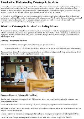introduction understanding catastrophic accidents