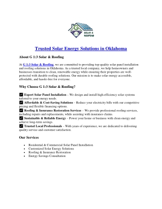 trusted solar energy solutions in oklahoma