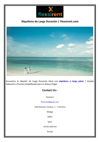 alquileres de larga duraci n flexsirent com