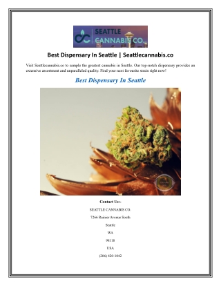 Best Dispensary In Seattle  Seattlecannabis.co