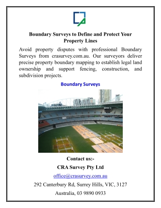 boundary surveys to define and protect your