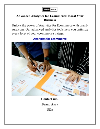 Advanced Analytics for Ecommerce Boost Your Business